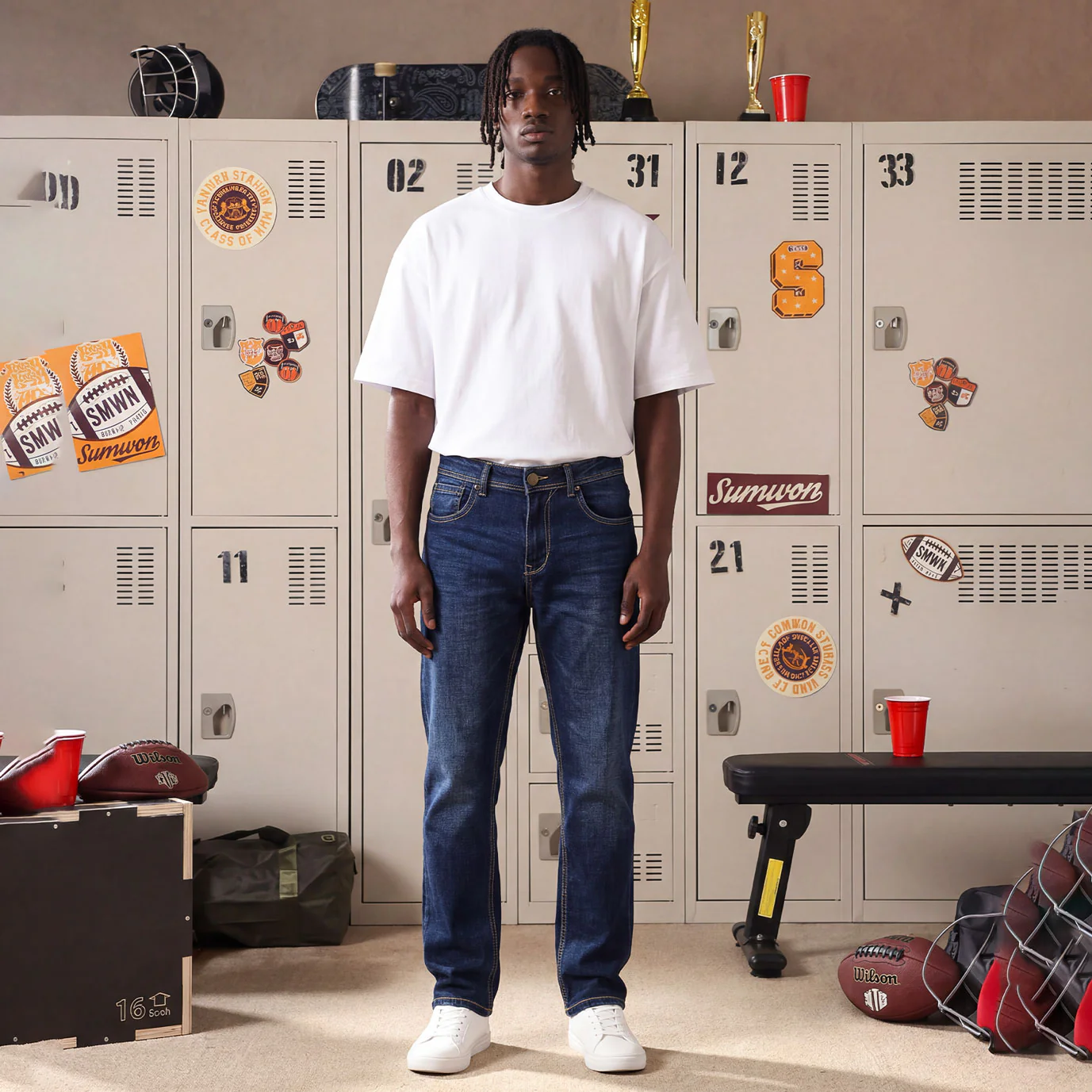 Skinny dark blue jeans - Image 5